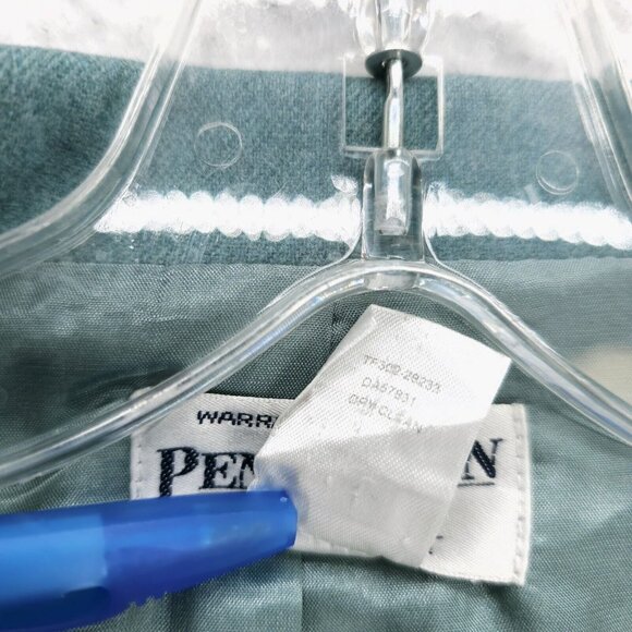 PENDLETON 100% Virgin Wool Teal Single Button Blazer MADE IN USA Size 4 - Picture 8 of 8